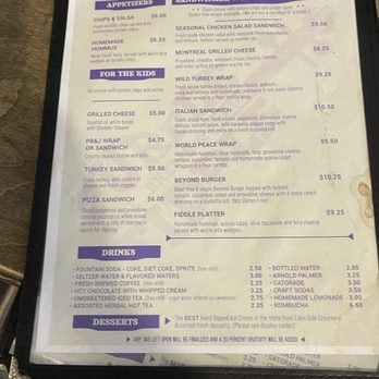 Purple Fiddle - Menu 2025 - Music Venues Near Me - Thomas, West Virginia