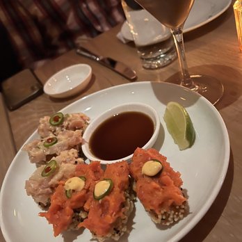 Lure Fishbar - Crispy rice with spicy tuna and yellowtail - Bars Near Me - Chicago, Illinois Lure Fishbar - Crispy rice with spicy tuna and yellowtail - Bars Near Me - Chicago, Illinois