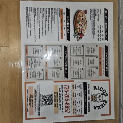 Menu photo 1 Ricos Pizza Las Vegas, NV Menu photo 1 Ricos Pizza Las Vegas, NV