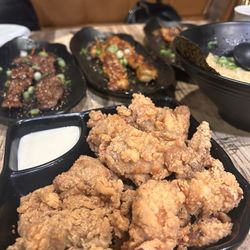 Umami Ramen And Grill - Japanese Chicken Karaage, beef skewer, chicken skewer