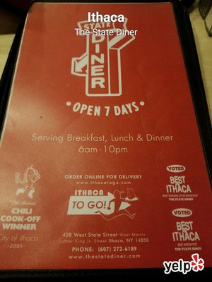 Menu photo 5 The State Diner Ithaca, NY