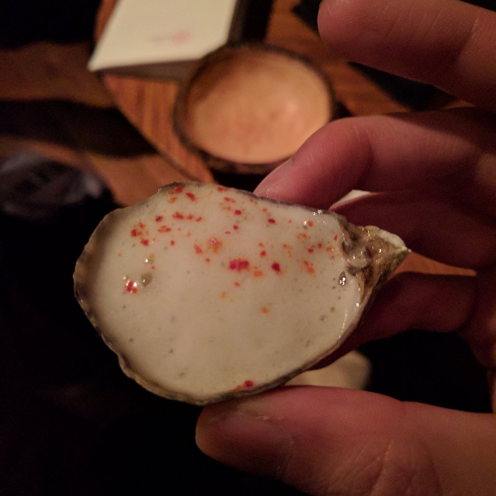 Lazy Bear - Shigoku oyster, winter citrus, chiles - New American Near Me - San Francisco, California Lazy Bear - Shigoku oyster, winter citrus, chiles - New American Near Me - San Francisco, California