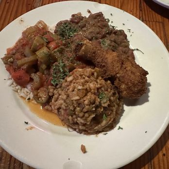 Coop's Place - "Taste Plate" (gumbo was served separately). - Cajun/Creole Near Me - New Orleans, Louisiana Coop's Place - "Taste Plate" (gumbo was served separately). - Cajun/Creole Near Me - New Orleans, Louisiana