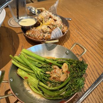 Marmo - Smashed potatoes and broccolini - Italian Near Me - Houston, Texas Marmo - Smashed potatoes and broccolini - Italian Near Me - Houston, Texas