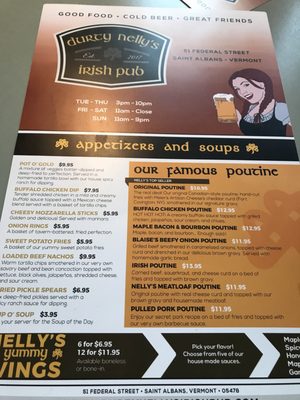 Menu photo 3 Durty Nelly's Saint Albans City, VT Menu photo 3 Durty Nelly's Saint Albans City, VT