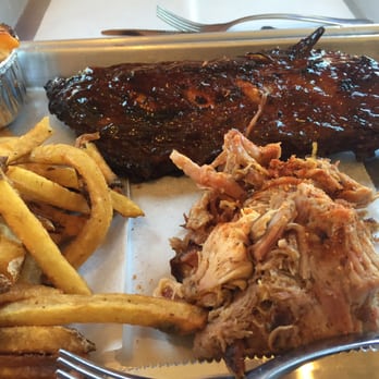 BBQ'd Productions - Half rack and pulled pork combo - New American Near Me - Third Lake, Illinois