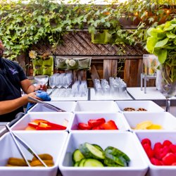 Mobile Mixologist - Prepping fresh ingredients, vibrant garnishes, for an outdoor event in San Francisco.