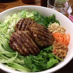 Pork patty salad