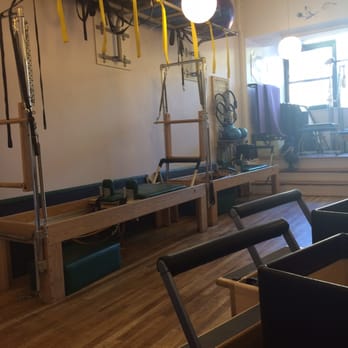 MovingStrength - Where the reformer sits's is underneath where the TRX bands are set up.  The room is always juggled around for each class - Pilates Near Me - New York, New York