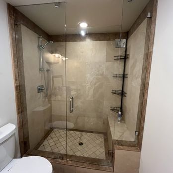 No Limit Glass - Removal of old shower and installation of new shower enclosure - Glass & Mirrors Near Me No Limit Glass - Removal of old shower and installation of new shower enclosure - Glass & Mirrors Near Me