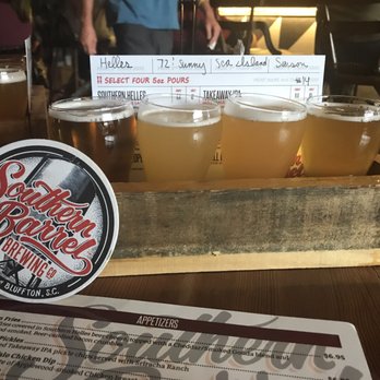 Southern Barrel Brewing - A flight of beer - American Near Me - Bluffton, South Carolina Southern Barrel Brewing - A flight of beer - American Near Me - Bluffton, South Carolina