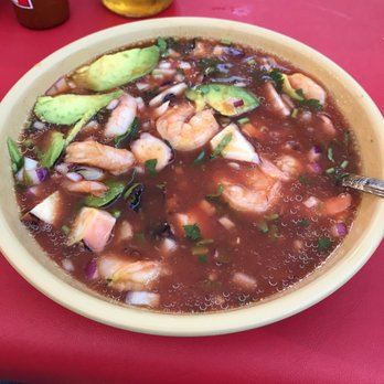 Las Mojarras Restaurant - Coctel Campechana (Shrimp Cocktail with Octopus) - Seafood Near Me - Chicago, Illinois