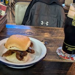 Brewdog - $10 (ok UK pounds) for a pretty good sausage roll and an excellent stout.