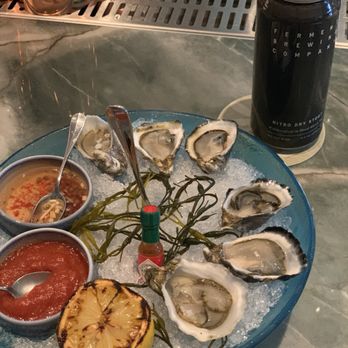 Alder & Ash - Oysters at happy hour for $10. - Cocktail Bars Near Me - Seattle, Washington
