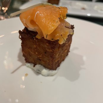 Gala - Potato and quinoa hash brown with salmon - Spanish Near Me - Santa Barbara, California