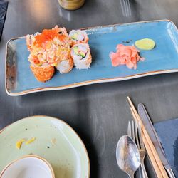 Basmati's Asian Cuisine - Volcano sushi roll