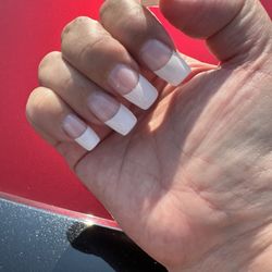 T Nails & Spa - Acrylic, white tips, by Tony.