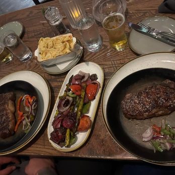 Donovan's Meatery - American Wagyu NY Strip, Lobster Mac & Cheese, Grilled Balsamic Vegetables, Prime NY Strip - Steakhouses Near Me - Riverview, Florida Donovan's Meatery - American Wagyu NY Strip, Lobster Mac & Cheese, Grilled Balsamic Vegetables, Prime NY Strip - Steakhouses Near Me - Riverview, Florida