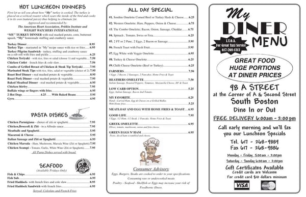 Menu photo 7 My Diner Melrose, MA