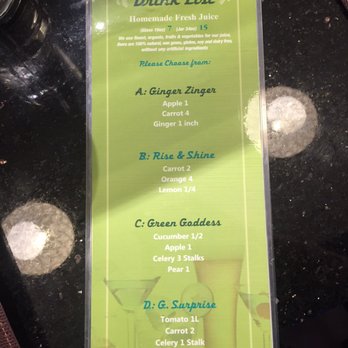 GreenGinger - Juice Bar menu - Sushi Bars Near Me - Greenwood, Indiana