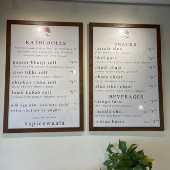 Spice Waala - Menu 5/2022 - IG: @nelson_eats - Indian Near Me - Seattle, Washington