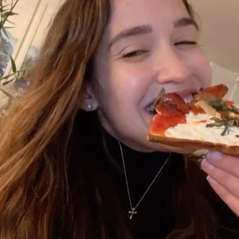 Rubirosa - Me enjoying my GF Supreme (screenshot from a boomerang) . - Italian Near Me - New York, New York Rubirosa - Me enjoying my GF Supreme (screenshot from a boomerang) . - Italian Near Me - New York, New York