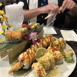 Rainbow roll, Amazing roll and Kamikaze roll.