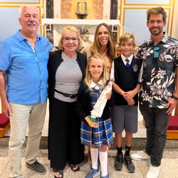 Our Lady of Fatima Academy - Each week at our school Mass, a family receives the Our Lady of Fatima statue to take home and pray the Rosary together.