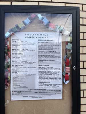 Menu photo 3 Square Mile Coffee Cincinnati, OH