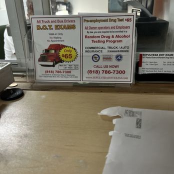 Sepulveda Dot Exam - Laboratory Testing Near Me - Van Nuys, California