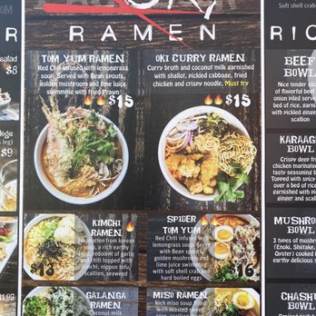 OKI Shoten - Menu - Ramen Near Me - Washington, DC, District of Columbia