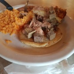 Taqueria Mexico - Lengua gordita plate
