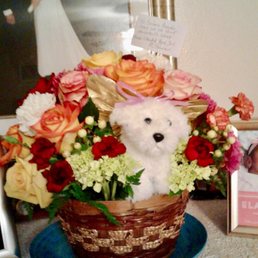 Angel Wing Dog Memorial Arrangement
