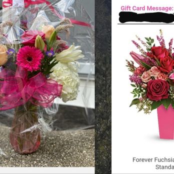 Natures Design Group - What I got on left, what I ordered on the right. - Florists Near Me - Holbrook, New York