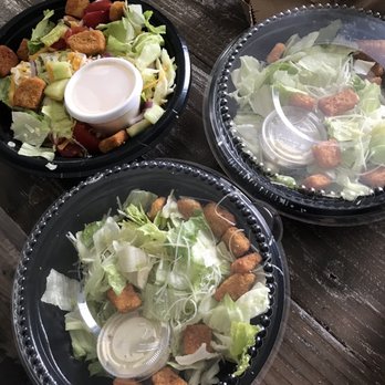 Outback Steakhouse - Salads for 4-6 people off the catering menu and got 3 total . Guess we have to share - Steakhouses Near Me - Walker, Michigan Outback Steakhouse - Salads for 4-6 people off the catering menu and got 3 total . Guess we have to share - Steakhouses Near Me - Walker, Michigan