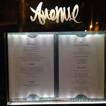 Avenue - Menu - Wine Bars Near Me - London, XGL
