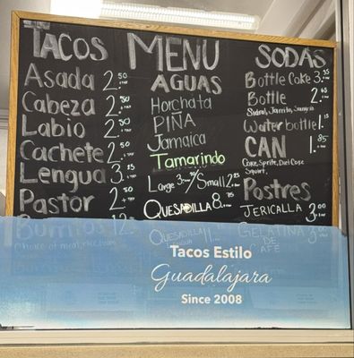 Menu photo 1 Tacos Estilo Guadalajara Ontario, CA