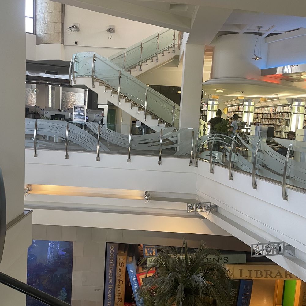 Cerritos Library - View from second level - Libraries Near Me - Cerritos, California