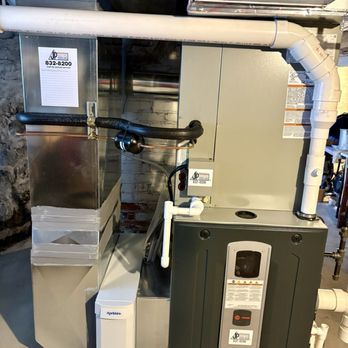 JP Heating & Cooling - Front of new system. Note the new larger duct work on the left. - Heating & Air Conditioning/HVAC Near Me - Buffalo, New York
