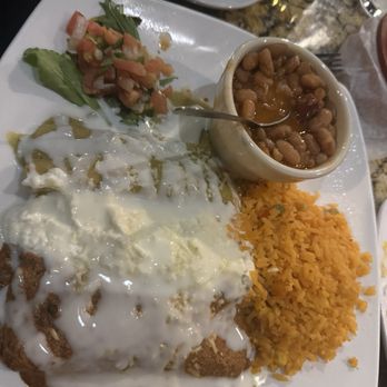 Tequila Bar & Grill - El Muneco  3chicken enchiladas  1 verde so good 1 chipotle spicy but good 1 cream cheese very good - Mexican Near Me - Round Rock, Texas