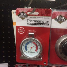 Thermometer with temperature in store