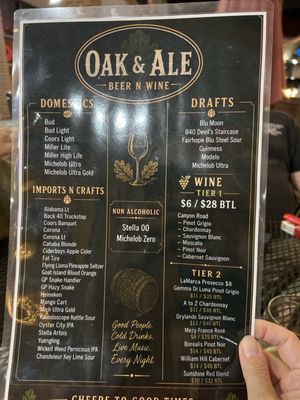 Menu photo 1 Oak & Ale Hoover, AL Menu photo 1 Oak & Ale Hoover, AL