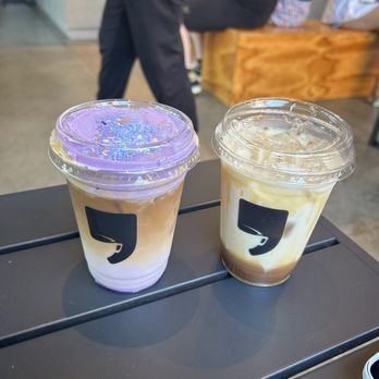Cafe Comma - Purple Heart latte and churro latte - Coffee & Tea Near Me - Atlanta, Georgia