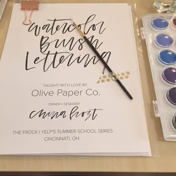 Yelp's Summer School: Calligraphy Class - Olive Paper Co - Calligraphy Near Me - Covington, Kentucky