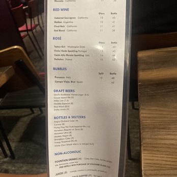 DC Improv - Wine Menu - Comedy Clubs Near Me - Washington, DC, District of Columbia