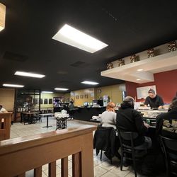 Interior from booth. Large & spacious inside