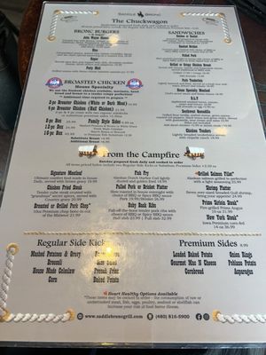 Menu photo 1 Saddle Bronc Grill Fountain Hills, AZ Menu photo 1 Saddle Bronc Grill Fountain Hills, AZ