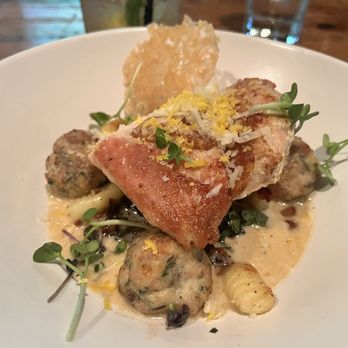 Dancing Bear Appalachian Bistro - Chicken and ricotta gnocchi - New American Near Me - Townsend, Tennessee