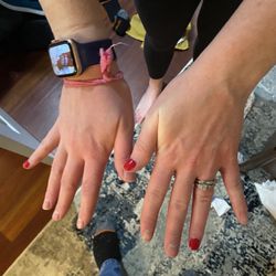 Ruby Nails in Chicago - Got dip less than 2 weeks ago and this is what my nails look like now. I had one nail replaced not even a week ago and it already came off.