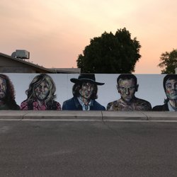 I Love Murals By Gina Ribaudo - The Valley Rockstar Memorial at sunset